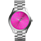 Michael Kors Slim Runway MK3291 Women's Pink Dial Silver Stainless Steel Watch