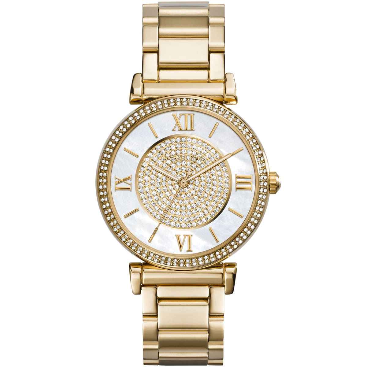 Michael Kors Catlin MK3332 Women's White Dial Gold Stainless Steel Watch