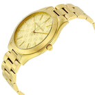 Michael Kors Slim Runway MK3335 Women's Gold Dial Gold Stainless Steel Watch