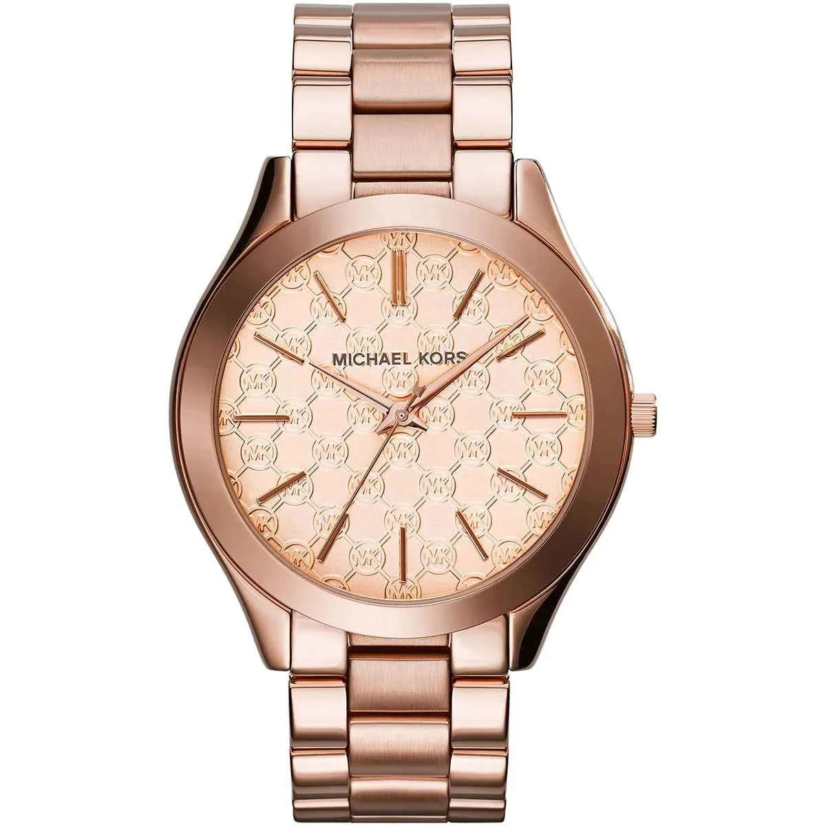 Michael Kors Slim Runway MK3336 Women's Rose Gold Dial Rose Gold Stainless Steel Watch