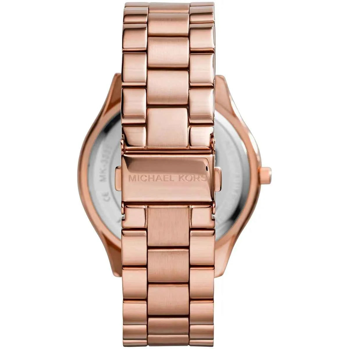 Michael Kors Slim Runway MK3336 Women's Rose Gold Dial Rose Gold Stainless Steel Watch