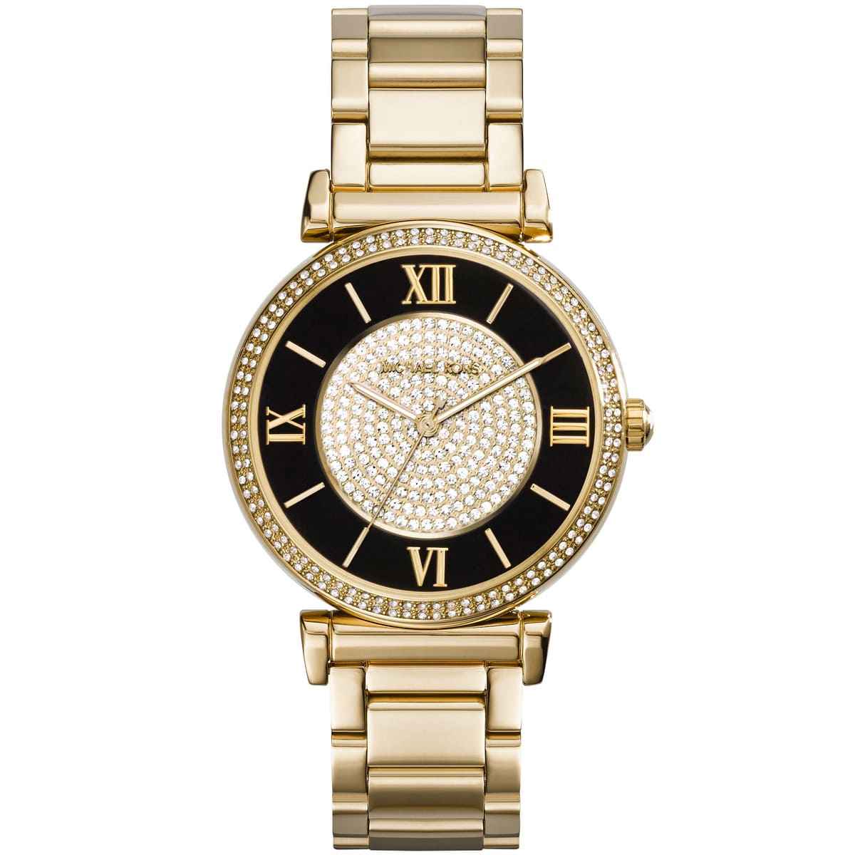 Michael Kors Catlin MK3338 Women's Black Dial Gold Stainless Steel Watch