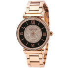 Michael Kors Catlin MK3339 Women's Black Dial Rose Gold Stainless Steel Watch