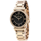 Michael Kors Catlin MK3356 Women's Black Dial Rose Gold Stainless Steel Watch