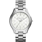 Michael Kors Runway Slim MK3371 Women's White Dial Silver Stainless Steel Watch