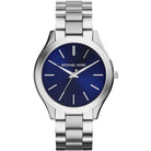 Michael Kors Runway Slim MK3379 Women's Blue Dial Silver Stainless Steel Watch