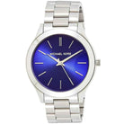 Michael Kors Runway Slim MK3379 Women's Blue Dial Silver Stainless Steel Watch
