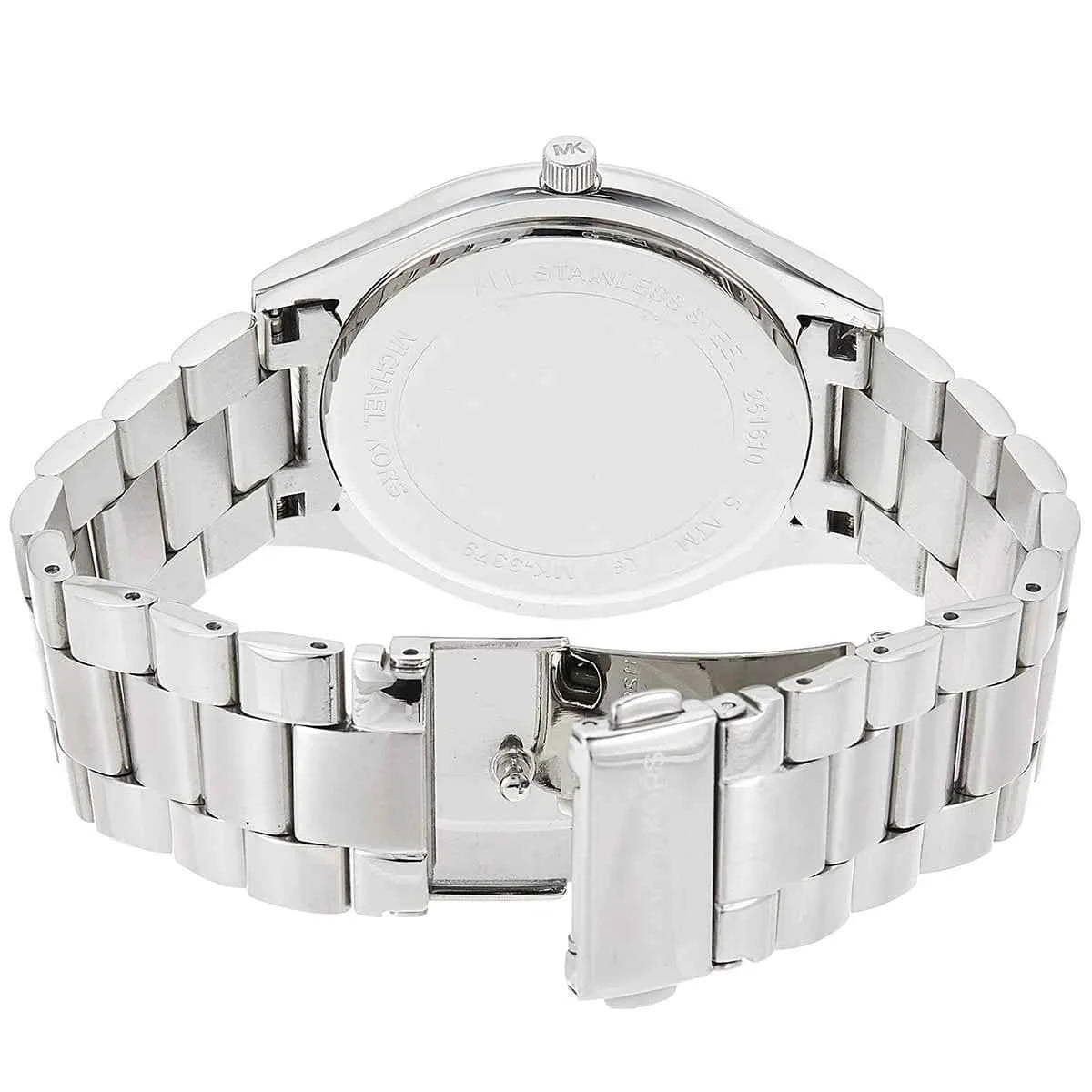 Michael Kors Runway Slim MK3379 Women's Blue Dial Silver Stainless Steel Watch