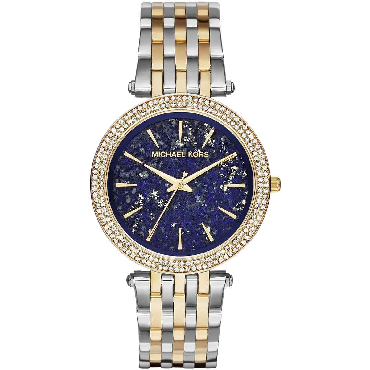 Michael Kors Darci MK3401 Women's Blue Dial Silver & Gold Stainless Steel Watch