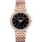 Michael Kors Darci MK3402 Women's Black Dial Rose Gold Stainless Steel Watch
