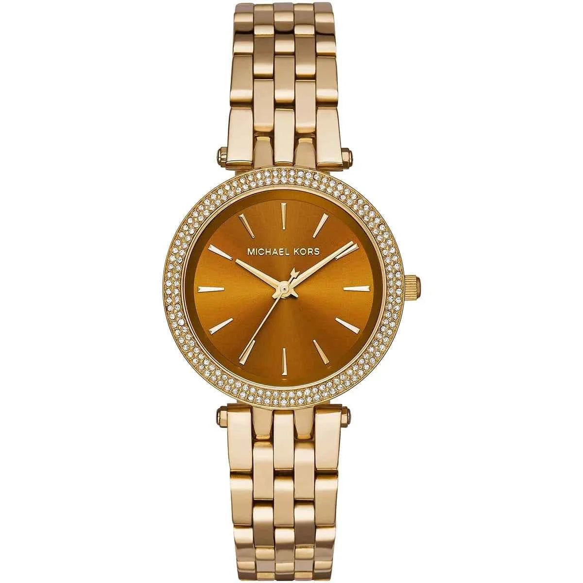 Michael Kors Darci MK3408 Women's Orange Dial Gold Stainless Steel Watch