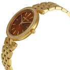 Michael Kors Darci MK3408 Women's Orange Dial Gold Stainless Steel Watch