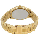 Back view of Michael Kors MK3478 quartz watch with gold stainless steel case