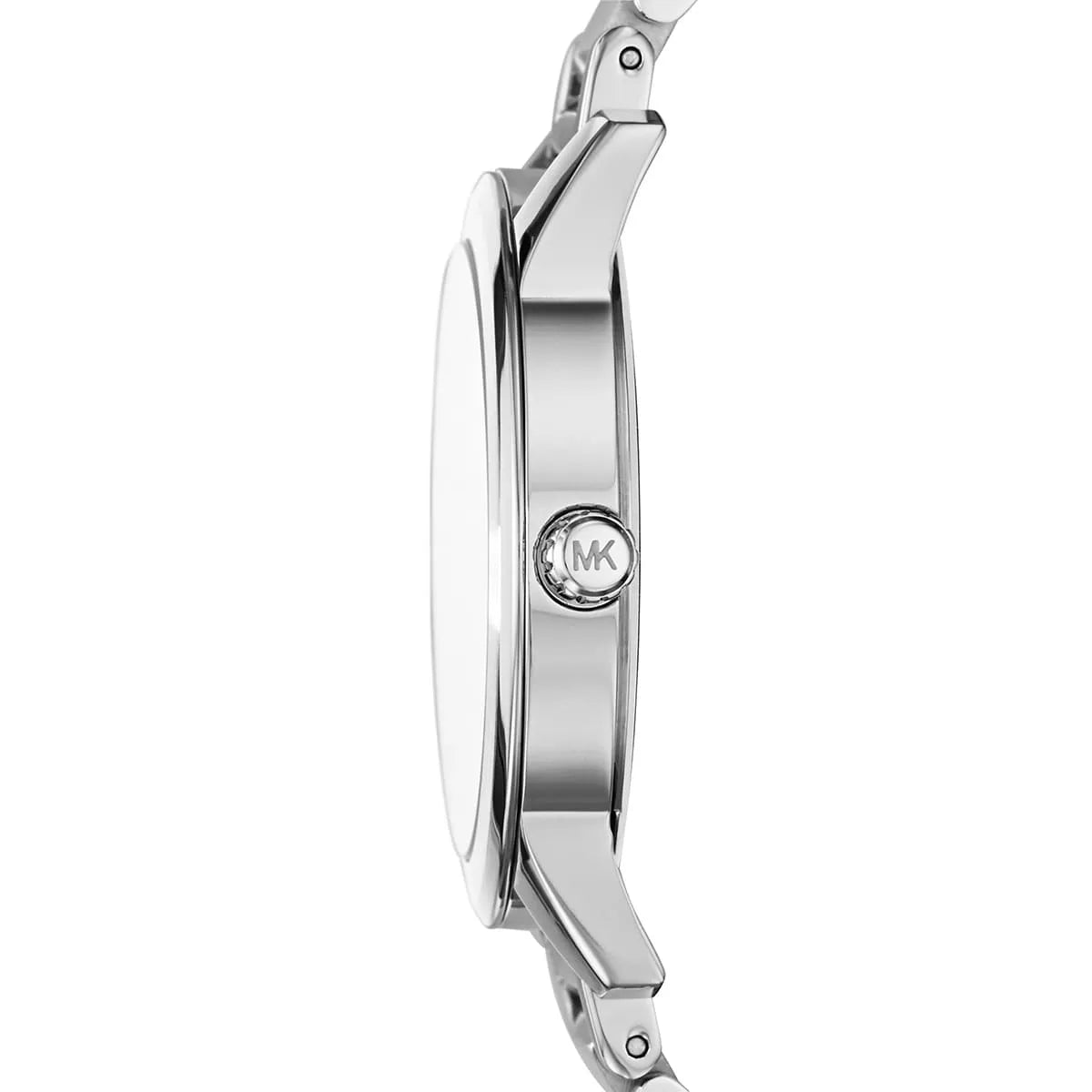 Back case of Michael Kors MK3489 silver bracelet wristwatch
