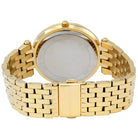 Back view of Michael Kors MK3498 quartz watch with gold stainless steel case