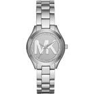 Michael Kors Runway Slim Mini MK3548 women's silver dial silver stainless steel watch front view