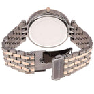 Back view of Michael Kors MK3584 quartz watch with stainless steel case