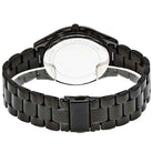Back view of Michael Kors MK3589 quartz watch with black stainless steel case