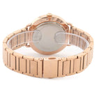 Back view of Michael Kors MK3640 quartz watch with rose gold stainless steel case