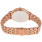 Back view of Michael Kors MK3643 quartz watch with rose gold stainless steel case