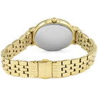 Back view of Michael Kors MK3681 quartz watch with gold stainless steel case