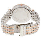 Back view of Michael Kors MK3726 quartz watch with stainless steel case