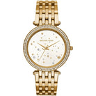 Gold front view of Michael Kors Darci MK3727 women's stainless steel watch