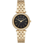Gold front view of Michael Kors Darci Mini MK3738 women's stainless steel watch