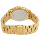 Back view of Michael Kors MK3739 quartz watch with gold stainless steel case