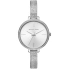 Silver front view of Michael Kors Jaryn MK3783 women's stainless steel watch