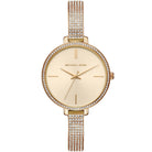 Gold front view of Michael Kors Jaryn MK3784 women's stainless steel watch