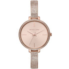 Rose gold front view of Michael Kors Jaryn MK3785 women's stainless steel watch