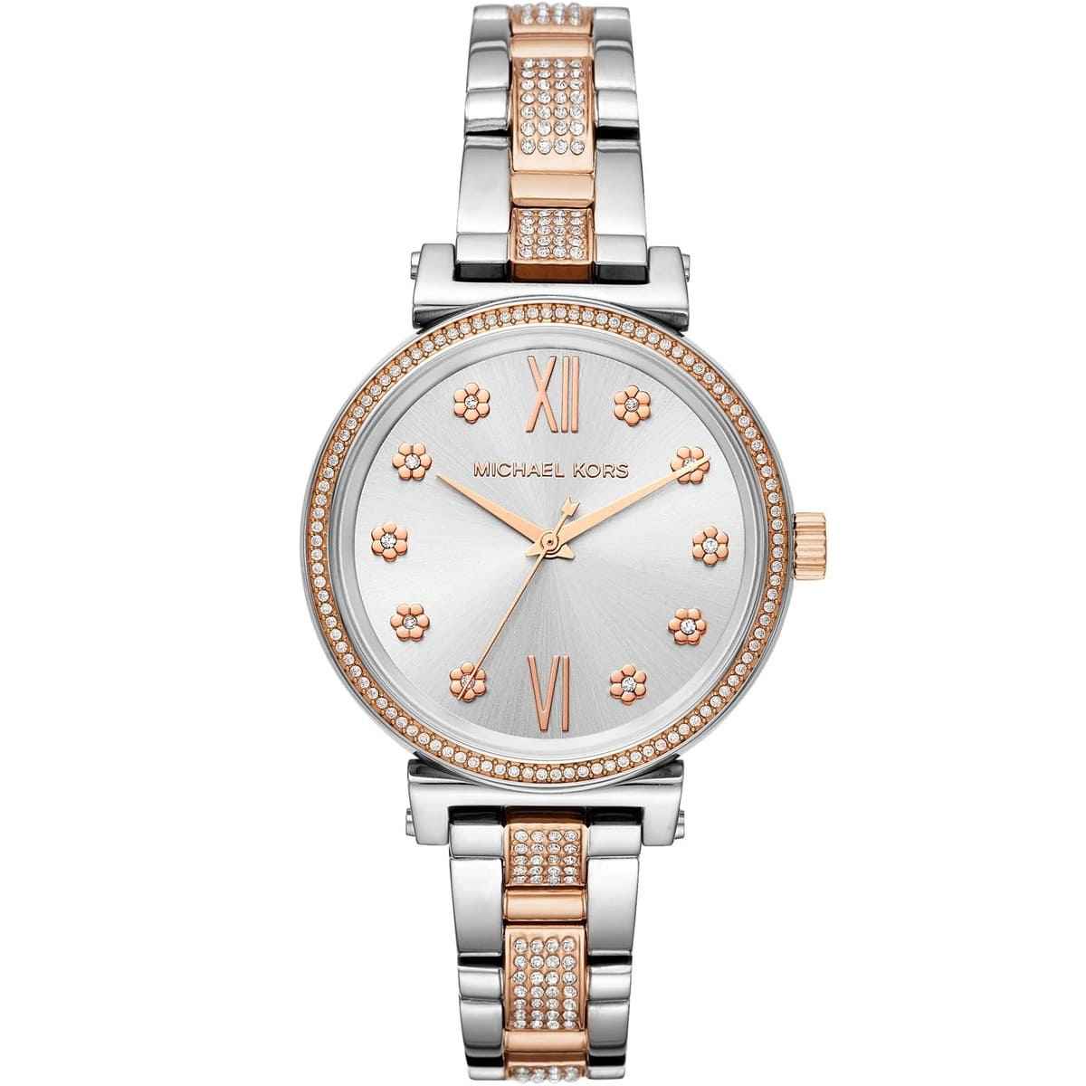 Michael Kors Sofie MK3880 Women's Silver & Rose Gold Stainless Steel Watch