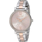 Close-up view of Michael Kors MK3972 rose gold analog dial with elegant hour markers