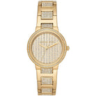 Michael Kors Gabbi MK3985 women's gold dial gold stainless steel watch front view
