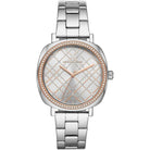 Michael Kors Nia MK3988 women's silver dial silver stainless steel watch front view