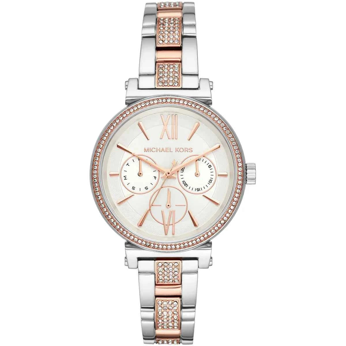 Michael Kors Sofie MK4353 Women's Silver Dial Silver & Rose Gold Stainless Steel Watch
