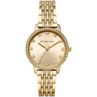 Michael Kors Melissa MK4368 women's gold dial gold stainless steel watch front view