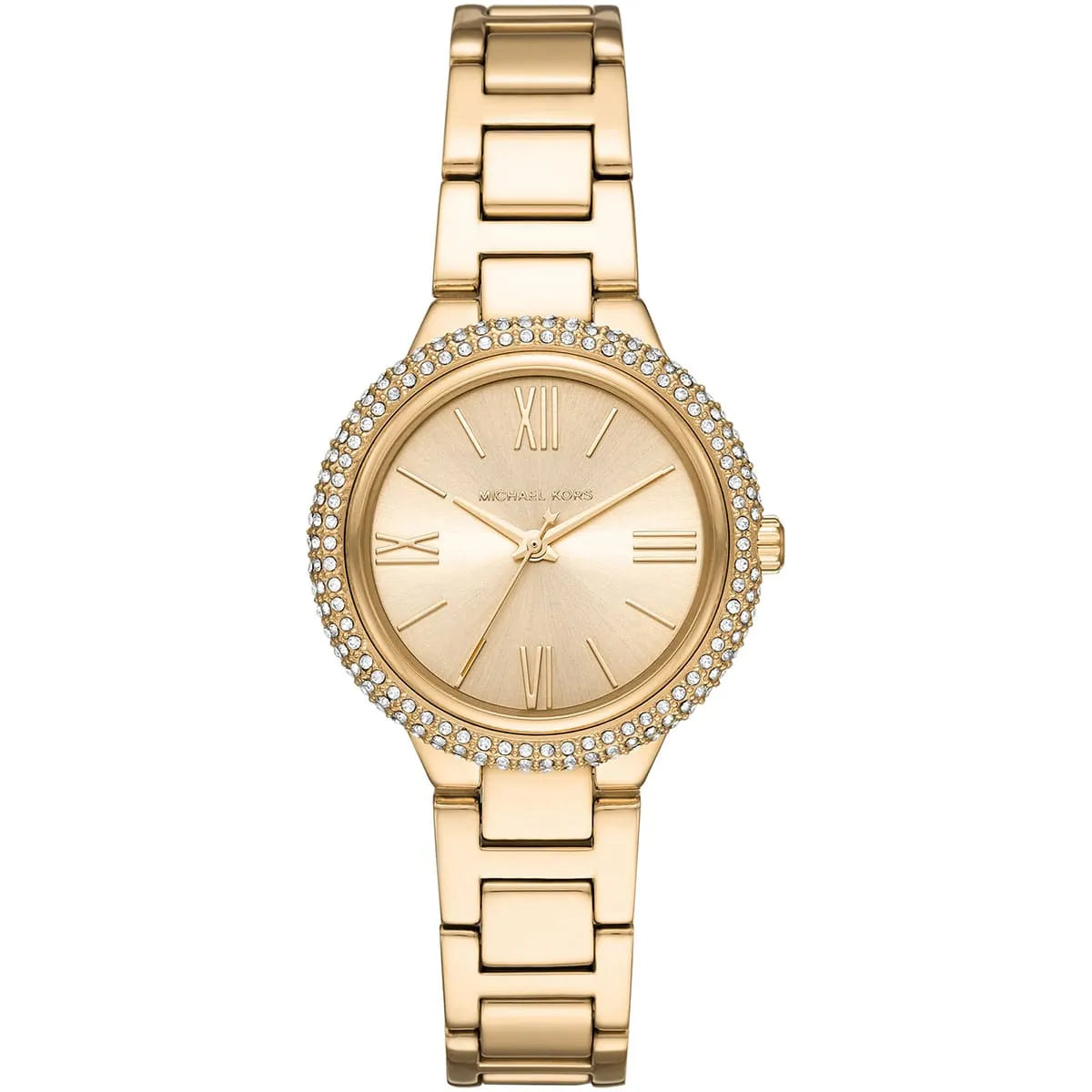 Michael Kors Taryn MK4459 women's gold dial gold stainless steel watch front view