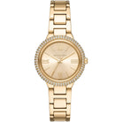 Michael Kors Taryn MK4459 women's gold dial gold stainless steel watch front view