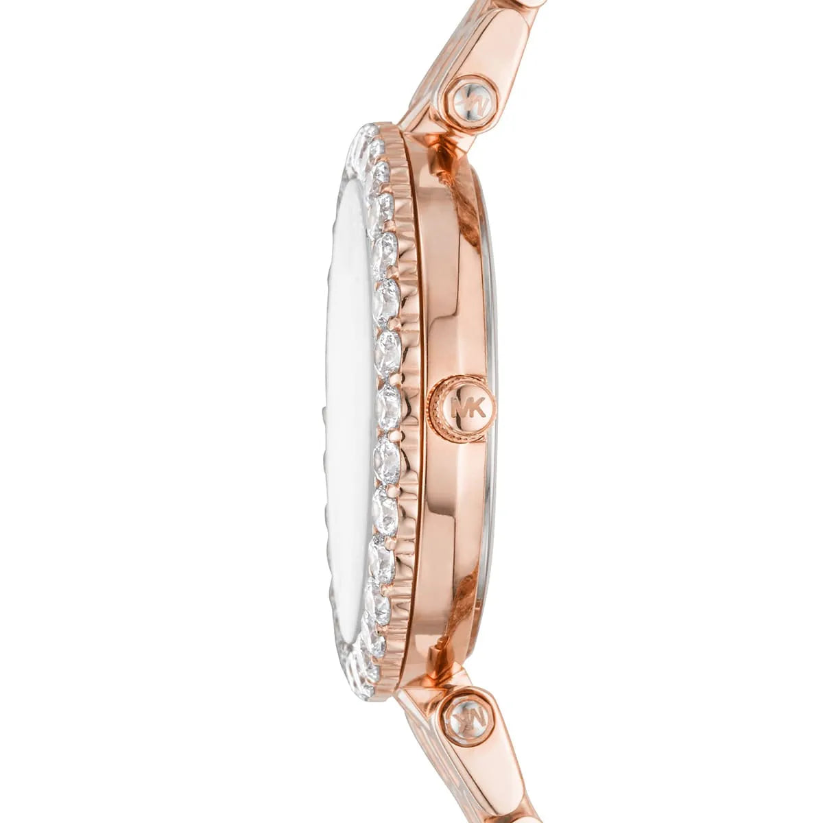 Close-up of Michael Kors MK4514 rose gold analog dial