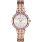 Michael Kors Darci MK4517 women's white dial rose gold stainless steel watch front view