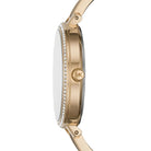 Side profile of Michael Kors Jaryn MK4544 black stainless steel watch