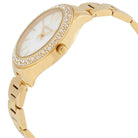 Close-up of Michael Kors MK4555 white analog dial