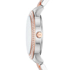 Side profile of Michael Kors Tibby MK4576 multicolored stainless steel bracelet watch