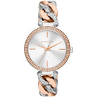 Michael Kors Catelyn MK4634 women's silver dial two-tone stainless steel watch front view