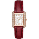 Michael Kors Emery MK4689 Women's White Dial Red Leather Strap Watch