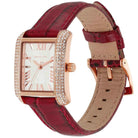 Michael Kors Emery MK4689 Women's White Dial Red Leather Strap Watch