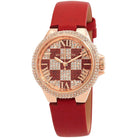 Michael Kors Camille MK4701 Women's Red & Silver Dial Red Leather Strap Watch