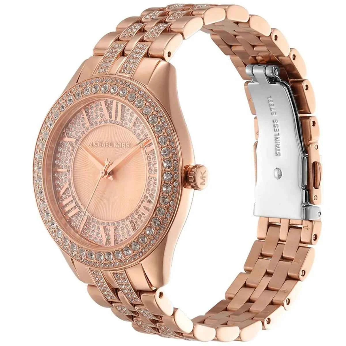 Michael Kors Harlowe MK4710 Women's Rose Gold Dial Stainless Steel Watch